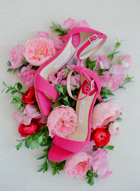 2021 Pink Blue Bridal Wedding Shoes Pointed Eden Pumps Women High