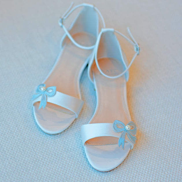 Kate Whitcomb Wedding Flats | Raya blue | Comfortable Wedding Flats ...