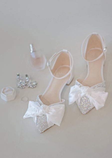 Kate Whitcomb Wedding Flats | Beauty & Comfort | Ivory Satin Wedding ...