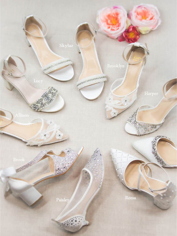 Pretty Wedding Shoes with Kitten Heels Paisley Kate Whitcomb Bridal Shoes 8.5